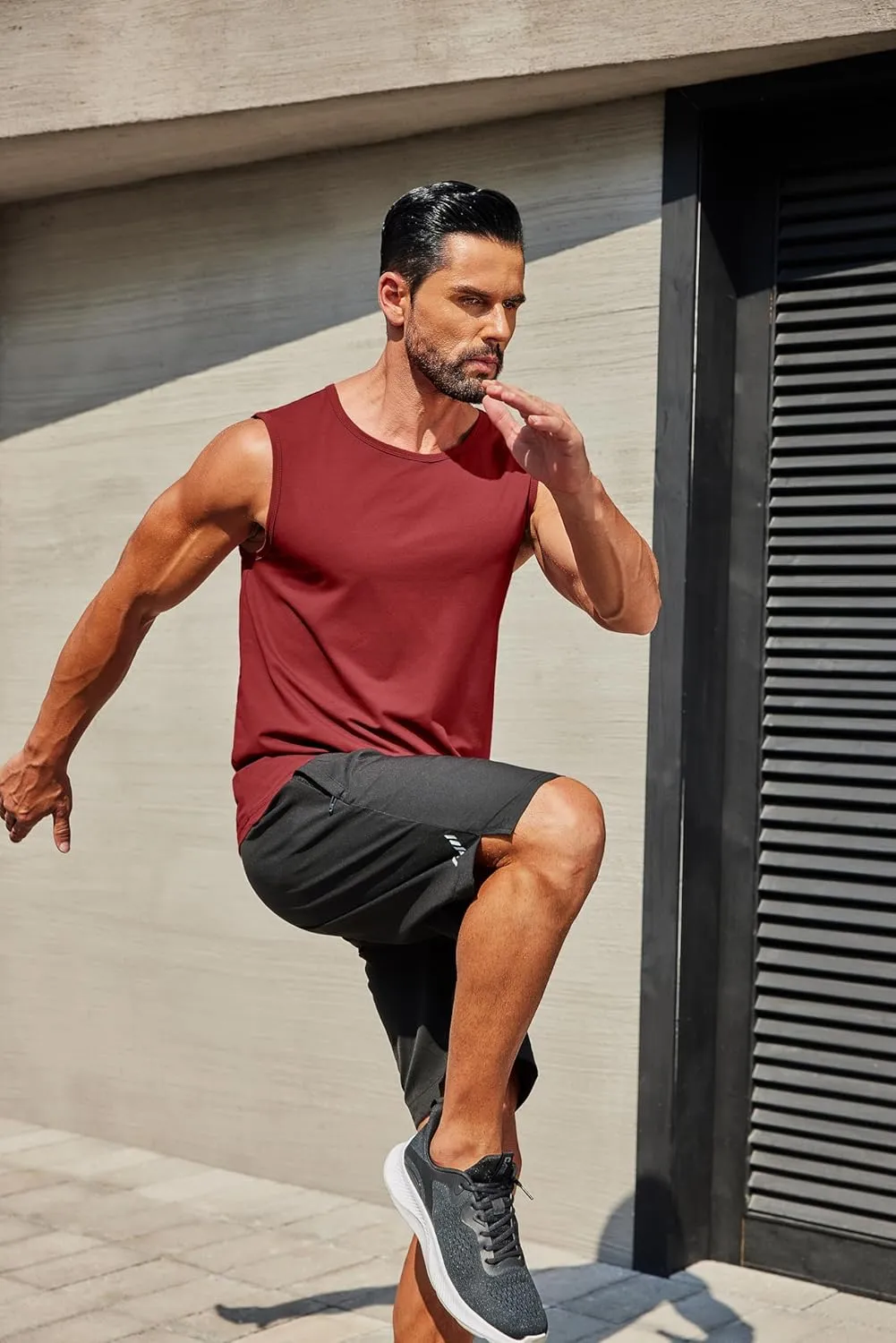 COOFANDY Men's Workout Tank Tops 1/2 Pack Dry Fit Sleeveless Muscle Gym Shirts Stretch Bodybuilding Tee