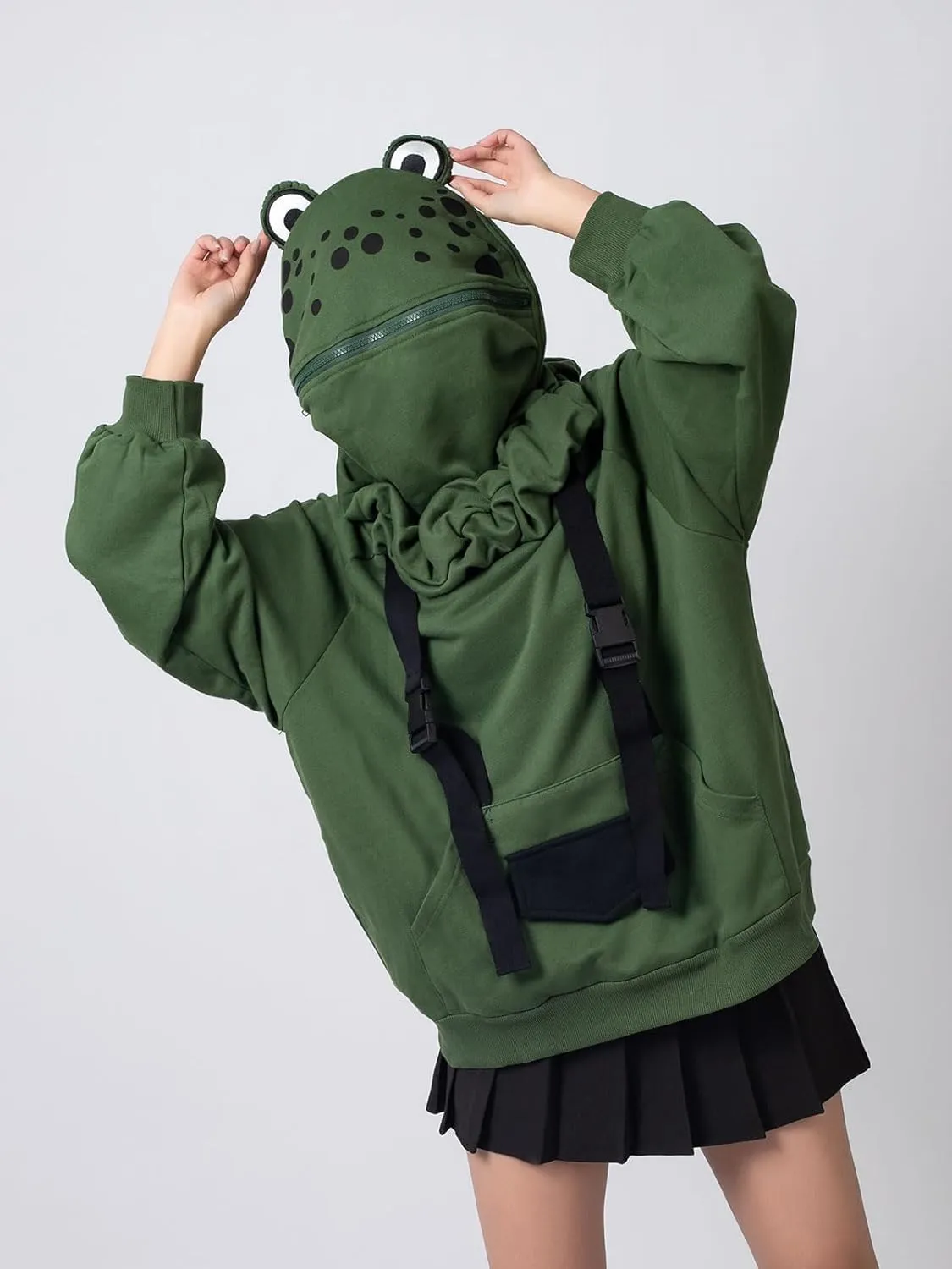 Cosfun Frog Hoodies Cute Animal Hoodie Froggy Oversized Pullover Sweatshirt Hoody Thickness Cotton