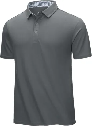 Dcvmvmn Mens Summer Cotton Blend Golf Polos Shirts Work T-Shirts Quick Dry Casual Short Sleeve Tops Tee