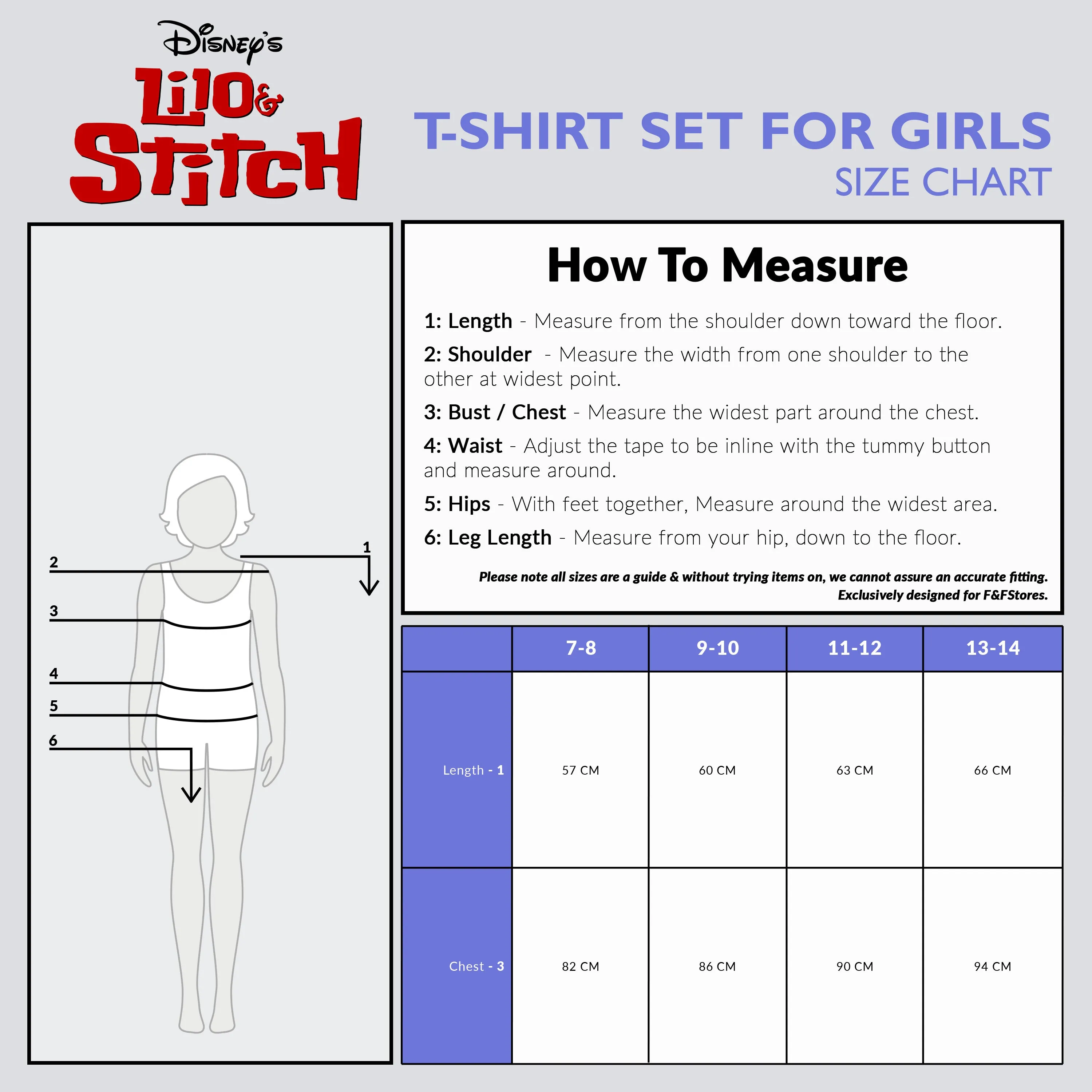 Disney Stitch Girls Crew Neck T-Shirts, Soft Breathable Pack of 2 - Stitch Gifts
