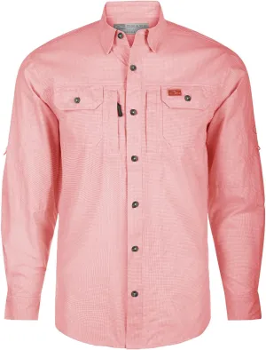 Drake Waterfowl Men's Frat Houndstooth Check Long Sleeve Moisture-Wicking Quick-Drying Button-Down Shirt