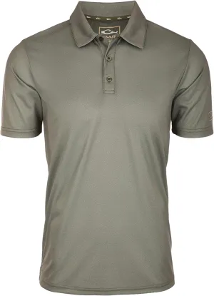 Drake Waterfowl Men's Performance Heather Short Sleeve Polo Shirt - Moisture-Wicking Quick Dry UPF Sun Protective Active Tee