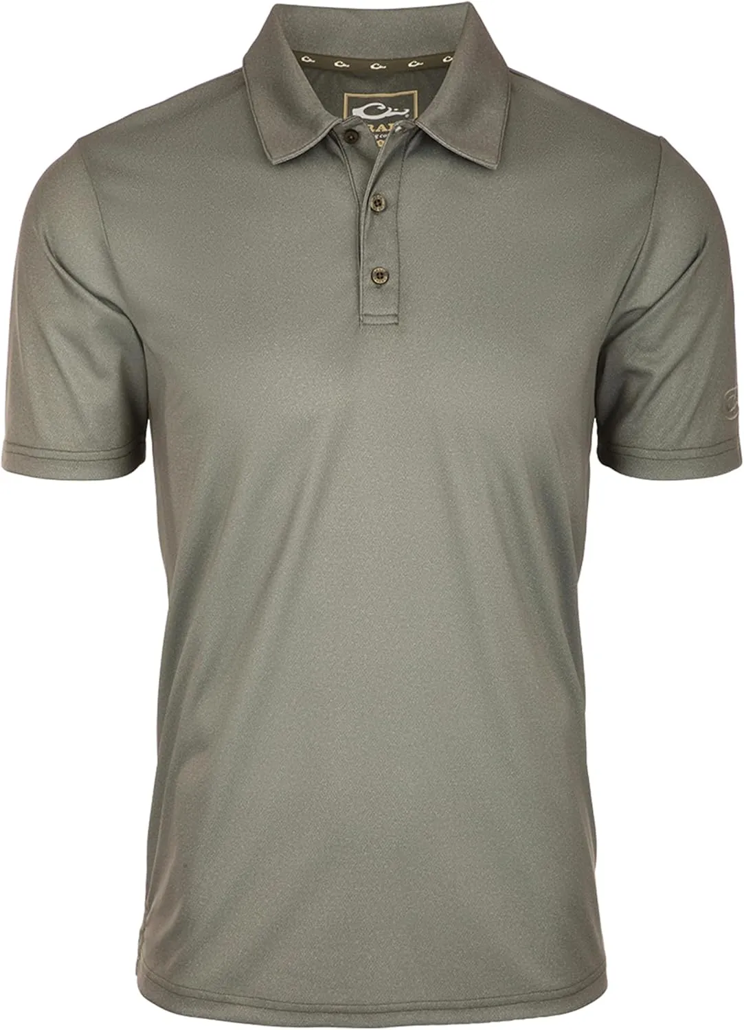 Drake Waterfowl Men's Performance Heather Short Sleeve Polo Shirt - Moisture-Wicking Quick Dry UPF Sun Protective Active Tee