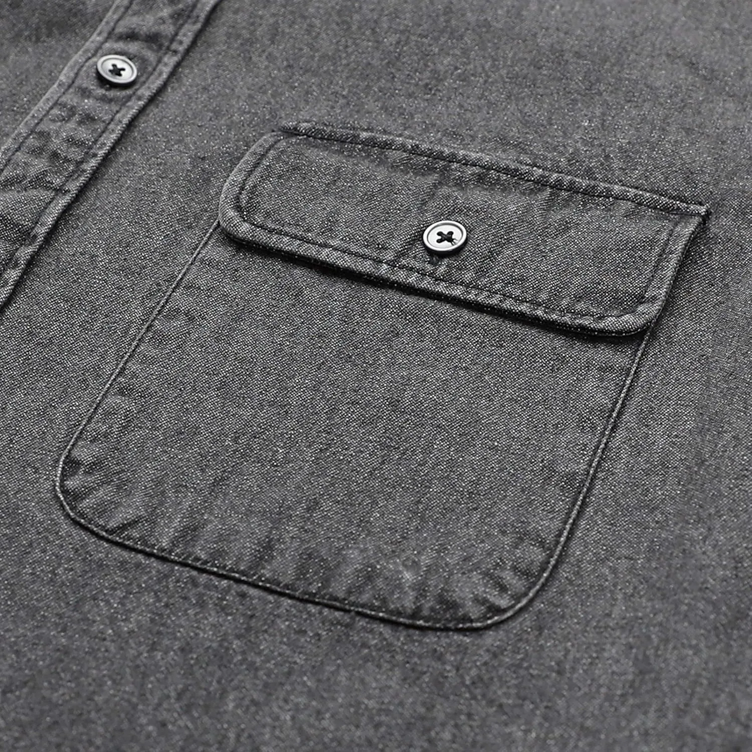 Dubinik Denim Shirt Men Mens Denim Shirts Long Sleeve Mens Denim Button Down Shirt Cotton Regular Fit Casual Work Shirts