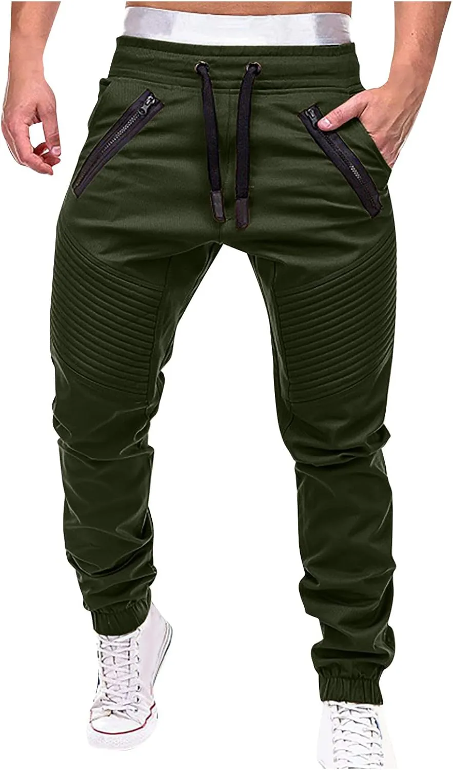 Dudubaby Baggy Pants for Men Men's Sports Casual Jogging Trousers Lightweight Hiking Work Pants Outdoor Pant