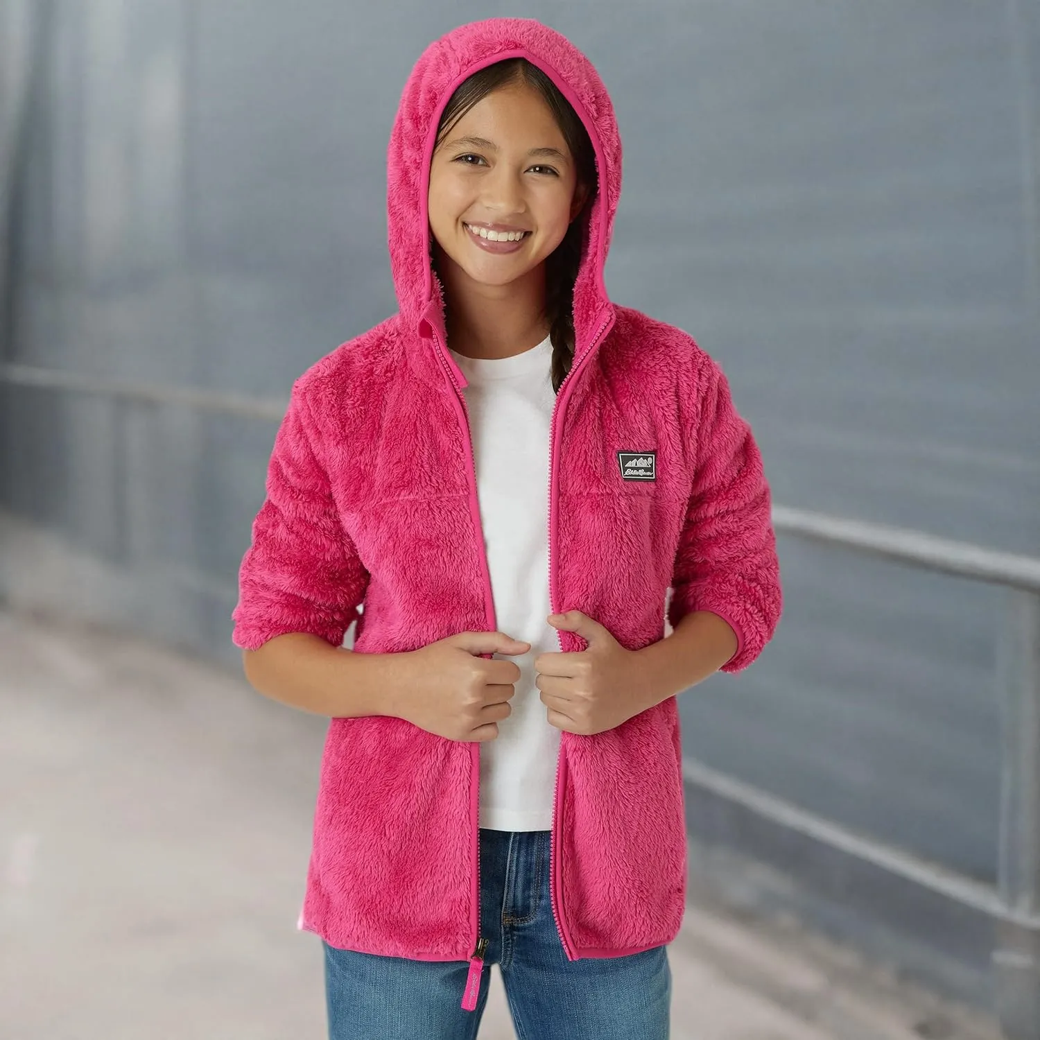 Eddie Bauer Kids' Zip Up - Kids' Full Zip Ultra Soft Sherpa Fleece Hoodie Sweatshirt for Boys and Girls (5-20)