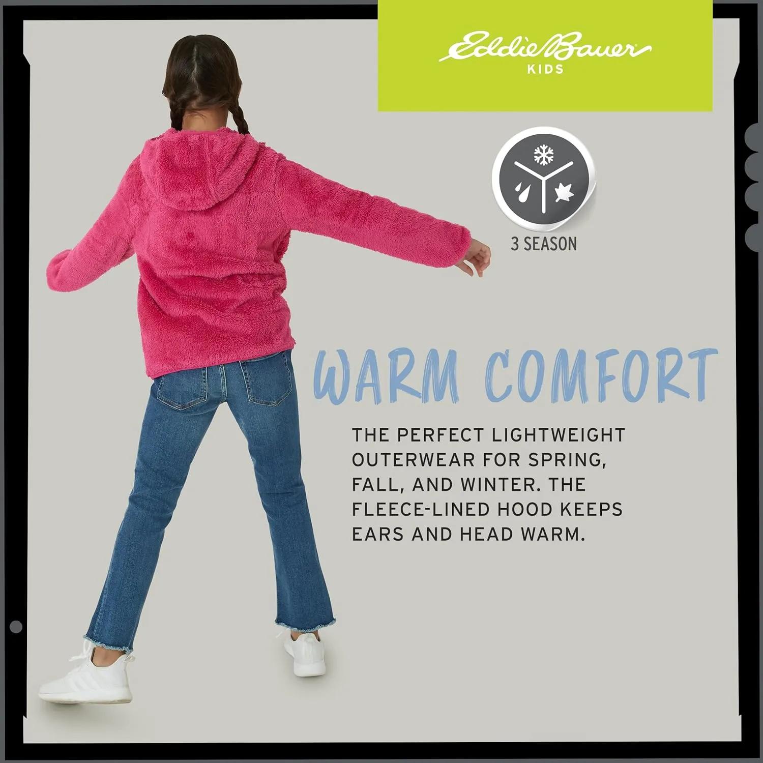 Eddie Bauer Kids' Zip Up - Kids' Full Zip Ultra Soft Sherpa Fleece Hoodie Sweatshirt for Boys and Girls (5-20)