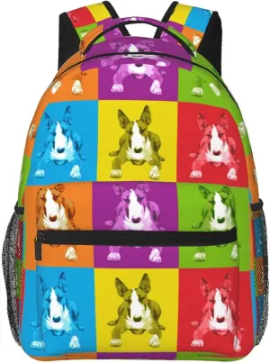 English Bull Terrier Backpack Laptop Backpack Sports Travel Shoulder bag Light casual backpack