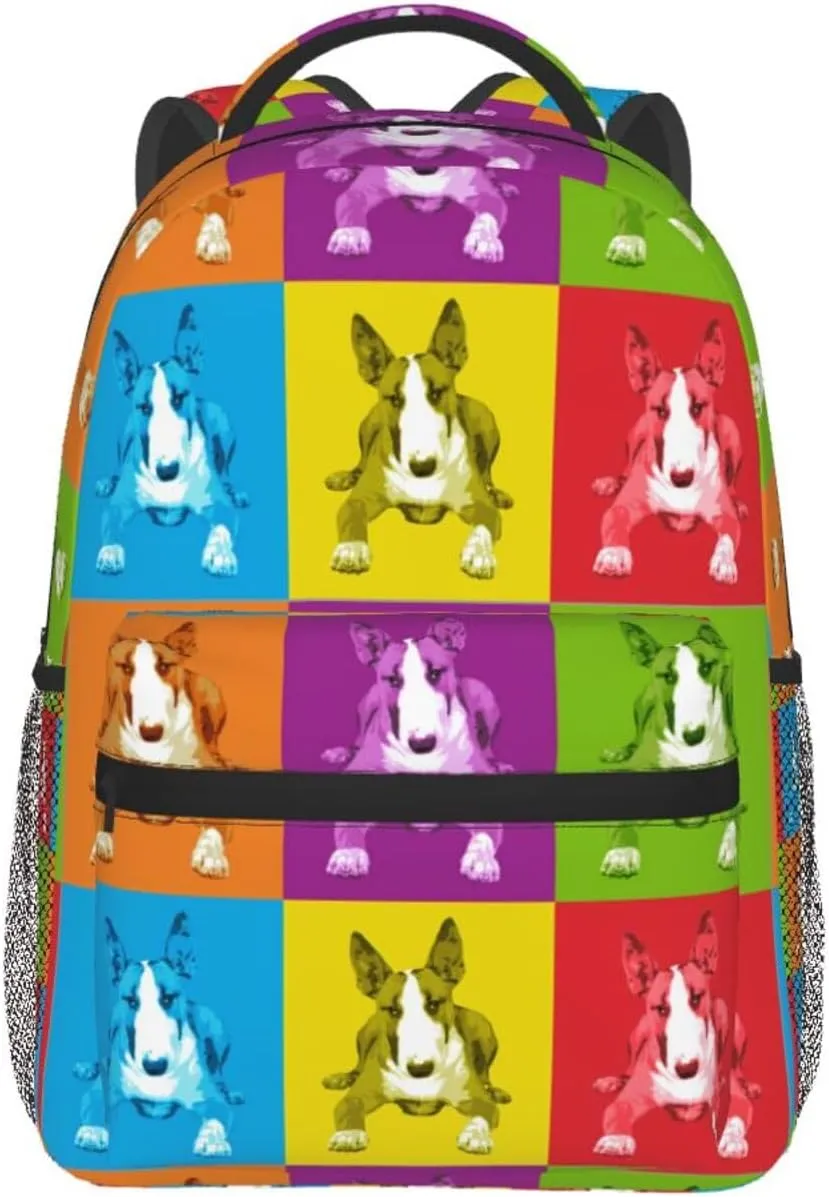 English Bull Terrier Backpack Laptop Backpack Sports Travel Shoulder bag Light casual backpack