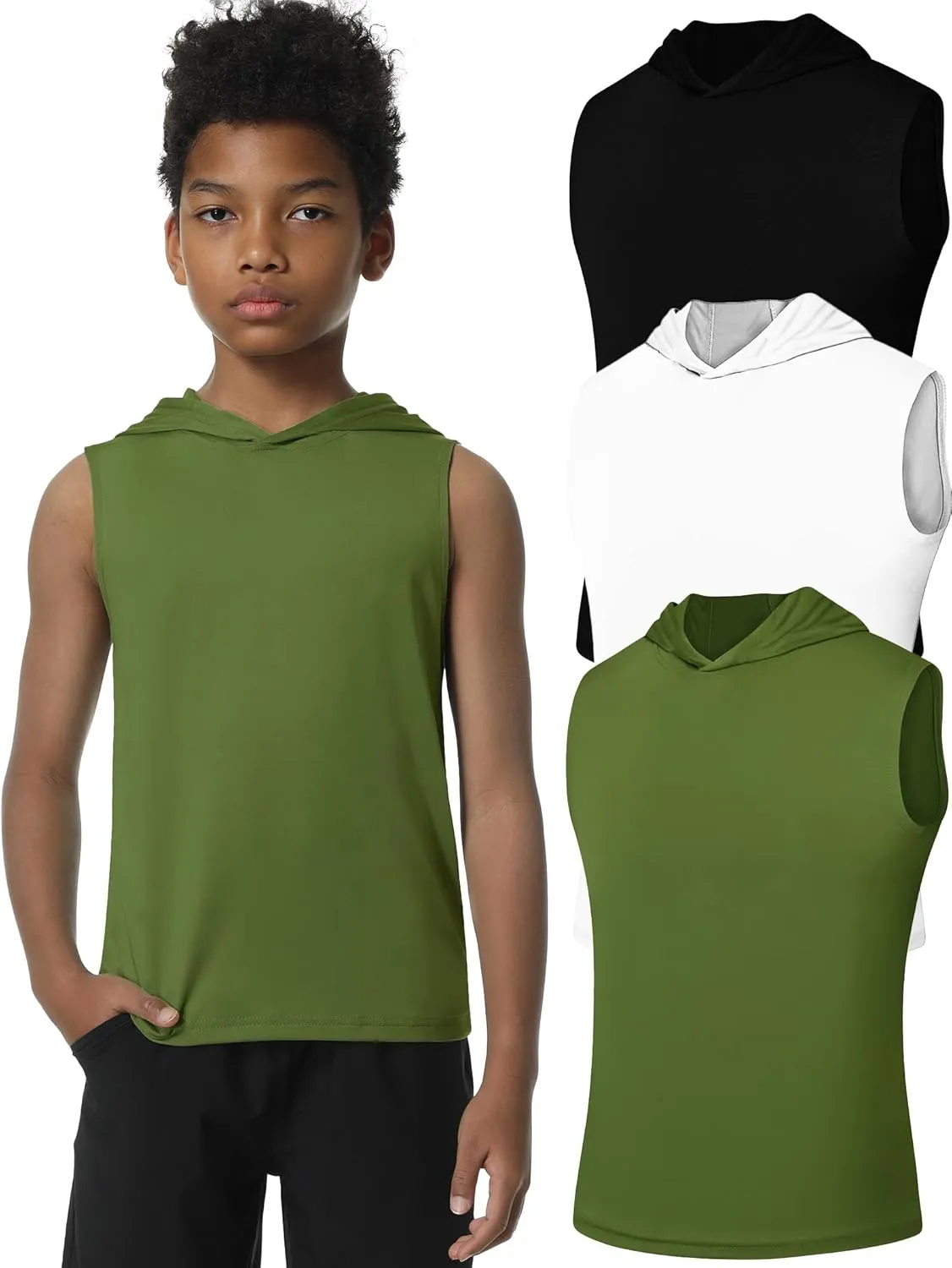 EXARUS Boys Athletic Shirts Short Sleeve Quick Dry Workout Tee Active Performance T-Shirts for Kids 6-16Y