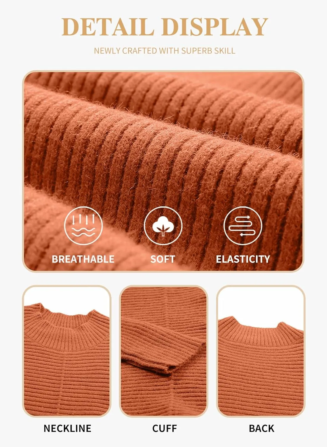 Eytino Womens Plus Size Sweaters Long Sleeve Crew Neck Split Hem Casual Oversized Ribbed Knit Tunic Pullover Tops(1X-5X)