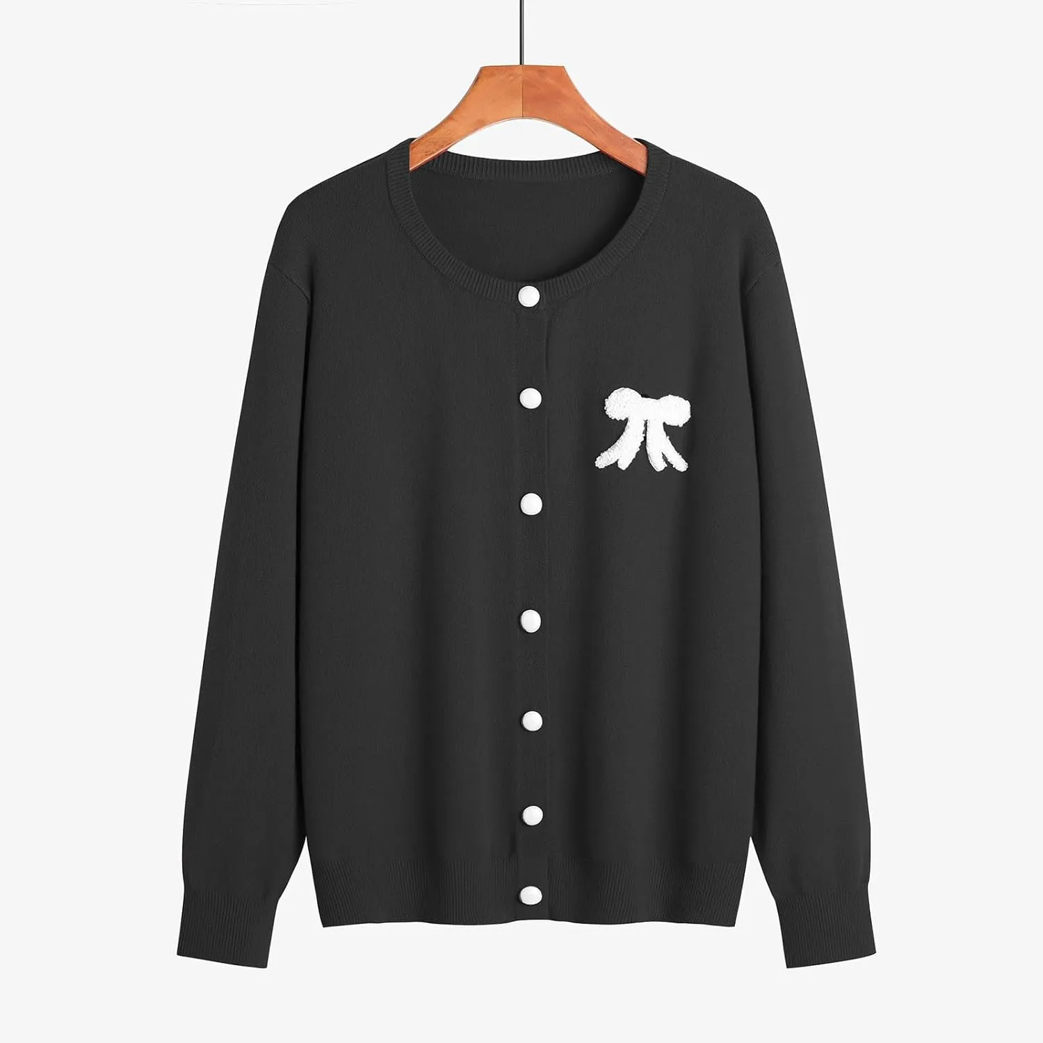 Fall Sweaters for Women Button Down Crew Neck Pullover Cardigan Long Sleeve Casual Outwear Coats 2024 Fall Winter