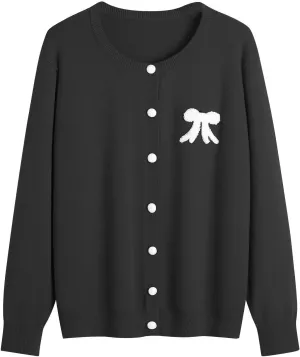 Fall Sweaters for Women Button Down Crew Neck Pullover Cardigan Long Sleeve Casual Outwear Coats 2024 Fall Winter