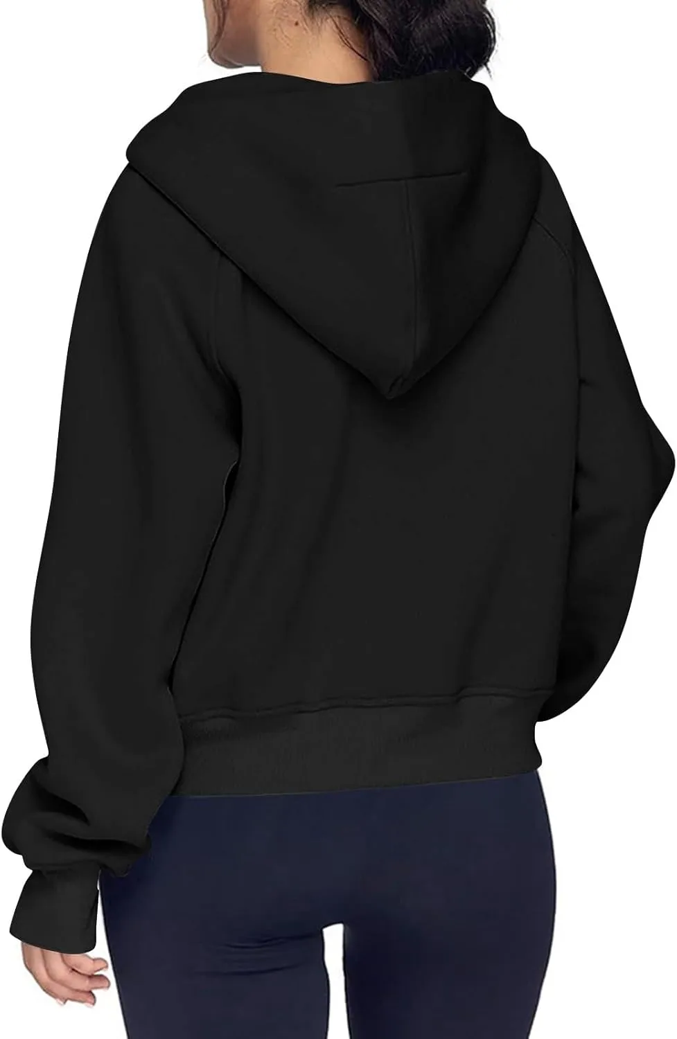 fanmpghleoo Oversized Hoodies for Women Half Zip Mock Neck Fleece Hooded Sweatshirt Loose Fit Thumb Hole Pullover Hoodie