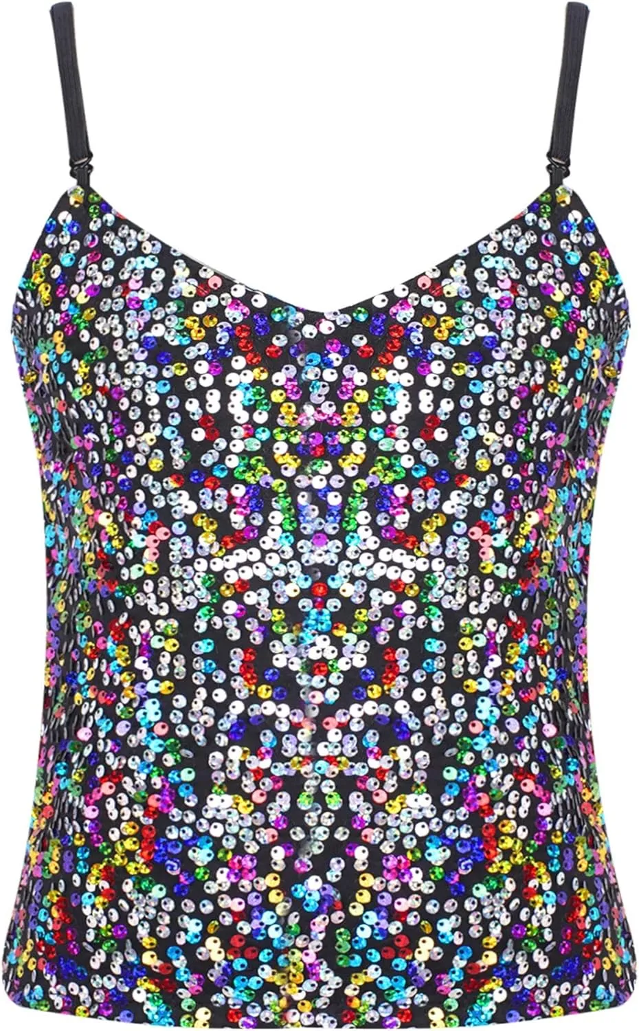 FEESHOW Little/Big Girls Shiny Metallic Camisole Tank Tops Party Fancy Vest Top Tee Shirts Sports Dance Costume