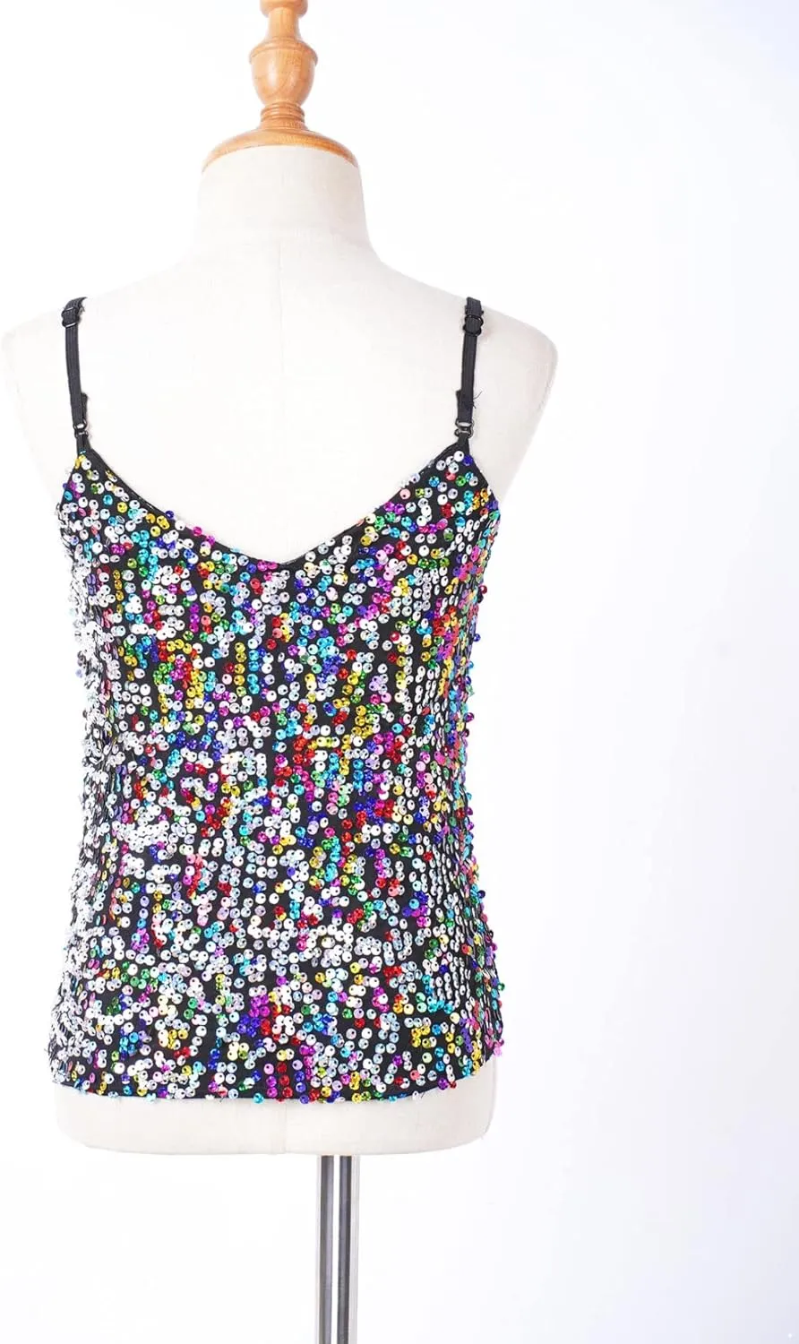 FEESHOW Little/Big Girls Shiny Metallic Camisole Tank Tops Party Fancy Vest Top Tee Shirts Sports Dance Costume