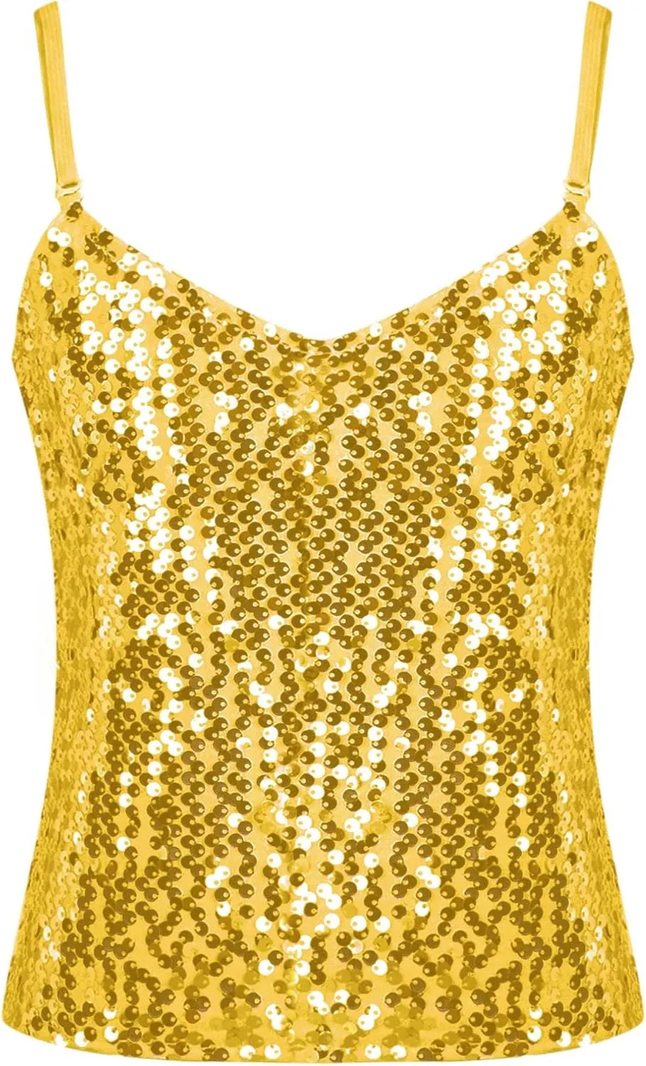 FEESHOW Little/Big Girls Shiny Metallic Camisole Tank Tops Party Fancy Vest Top Tee Shirts Sports Dance Costume