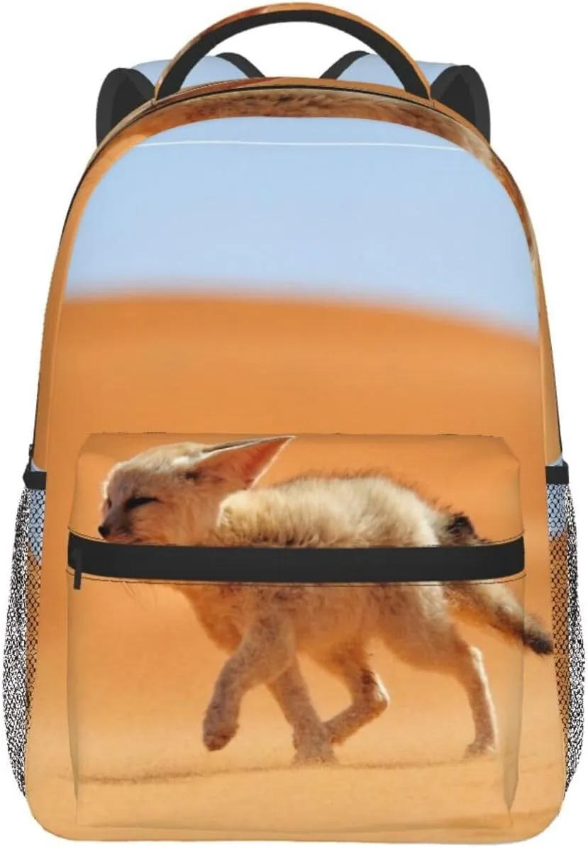 Fennec Fox Desert Backpack Laptop Backpack Sports Travel Shoulder bag Light casual backpack
