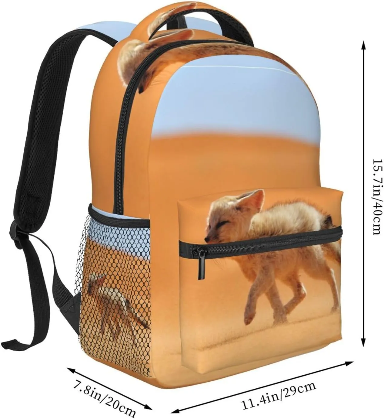 Fennec Fox Desert Backpack Laptop Backpack Sports Travel Shoulder bag Light casual backpack