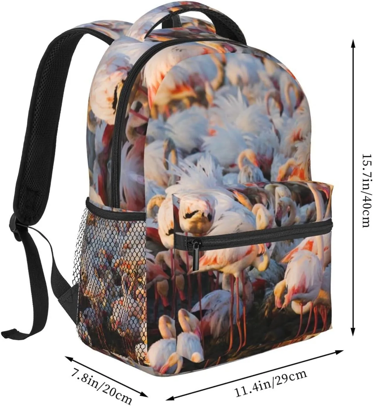 Flamingo Backpack Laptop Backpack Sports Travel Shoulder bag Light casual backpack