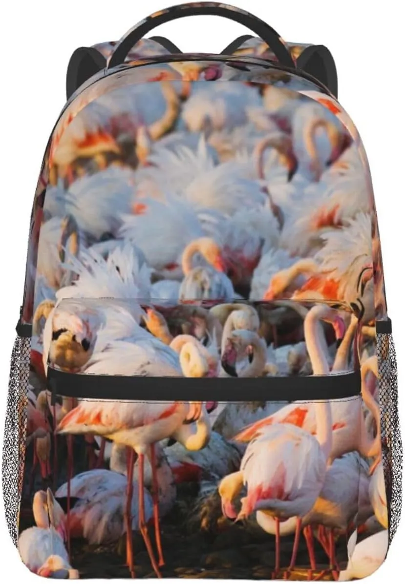 Flamingo Backpack Laptop Backpack Sports Travel Shoulder bag Light casual backpack
