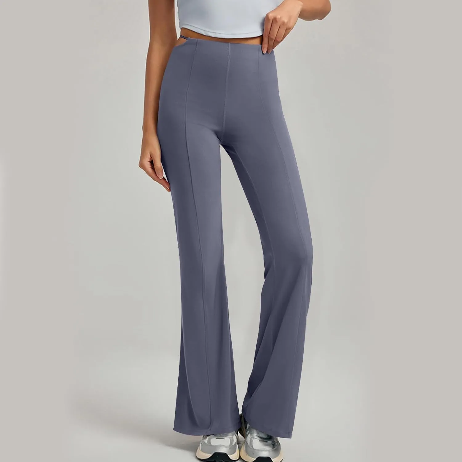 Flare Leggings for Women Cut Out Side High Waisted Bell Bottom Bootcut Yoga Pants Wide Leg Workout Leggings