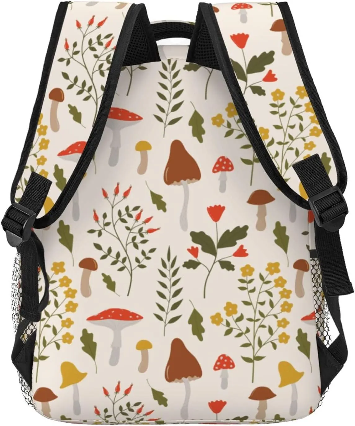 Flowers, Branches, Leaves And Mushrooms Backpack Laptop Backpack Sports Travel Shoulder bag Light casual backpack