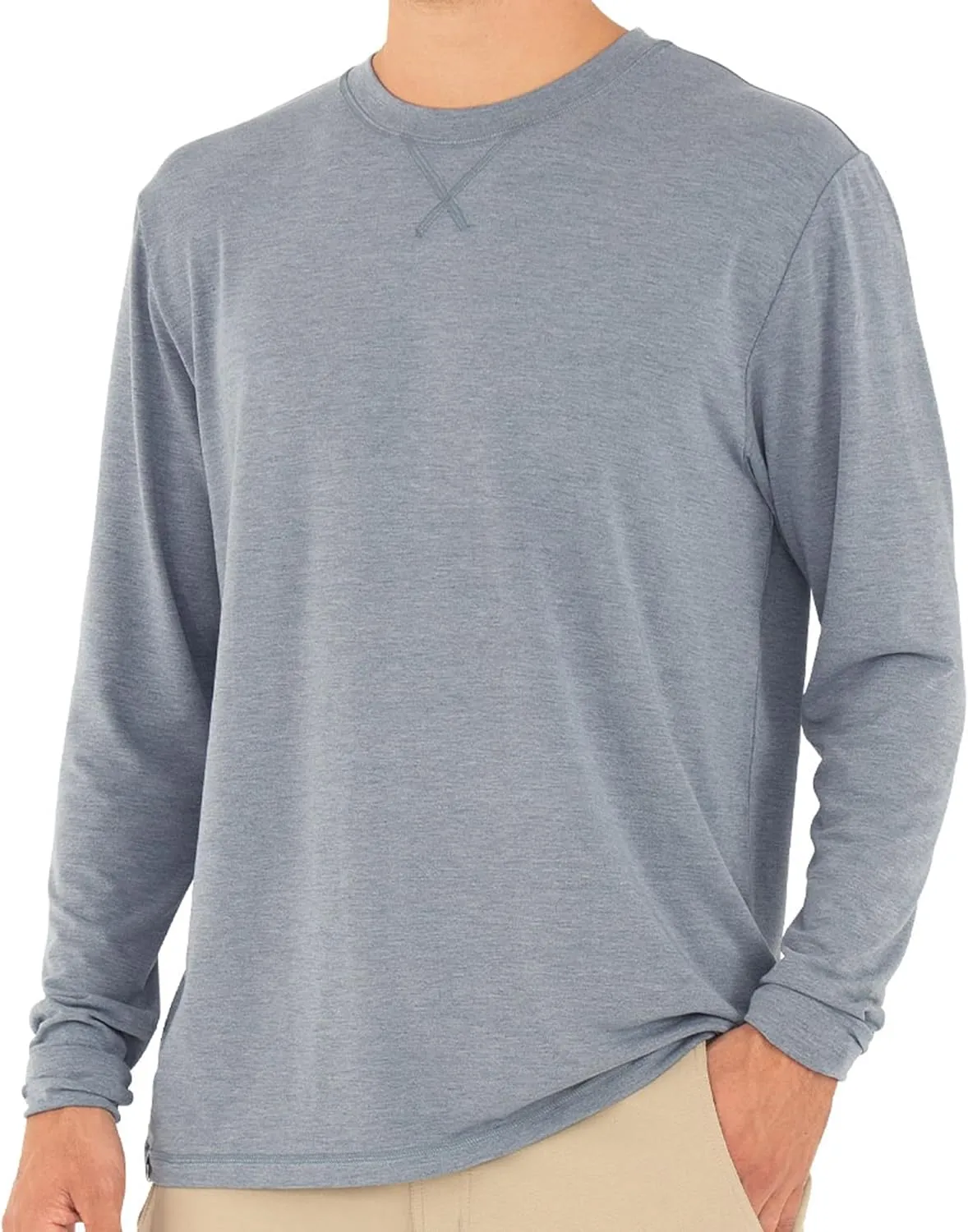 Free Fly Men's Flex Long Sleeve - Premium Weight Bamboo Viscose Shirt, Sun Protection UPF 50  Long Sleeve Shirt for Men