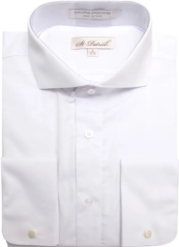 French Cuff Cutaway Collar Dress Shirt to Size 24 Neck in 8 Colors, Regular, Big and Tall Sizes