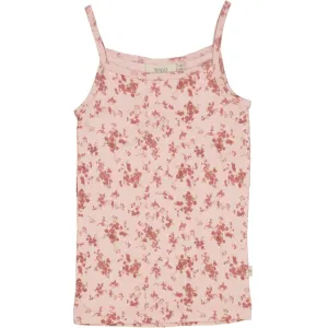 Girls Wool Singlet - rose flowers