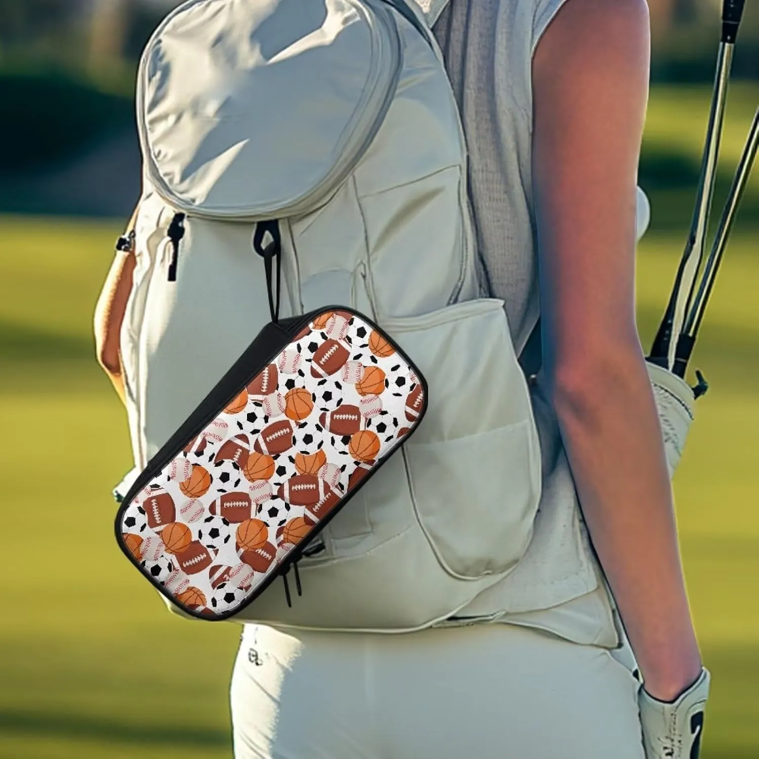Golf Ball Bag Pouch, Golf Essentials Accessory Bag, Golf Valuables Pouch Golf Gifts for Men Golf Accessories Case Bag