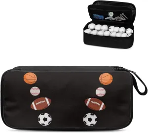 Golf Ball Bag Pouch, Golf Essentials Accessory Bag, Golf Valuables Pouch Golf Gifts for Men Golf Accessories Case Bag