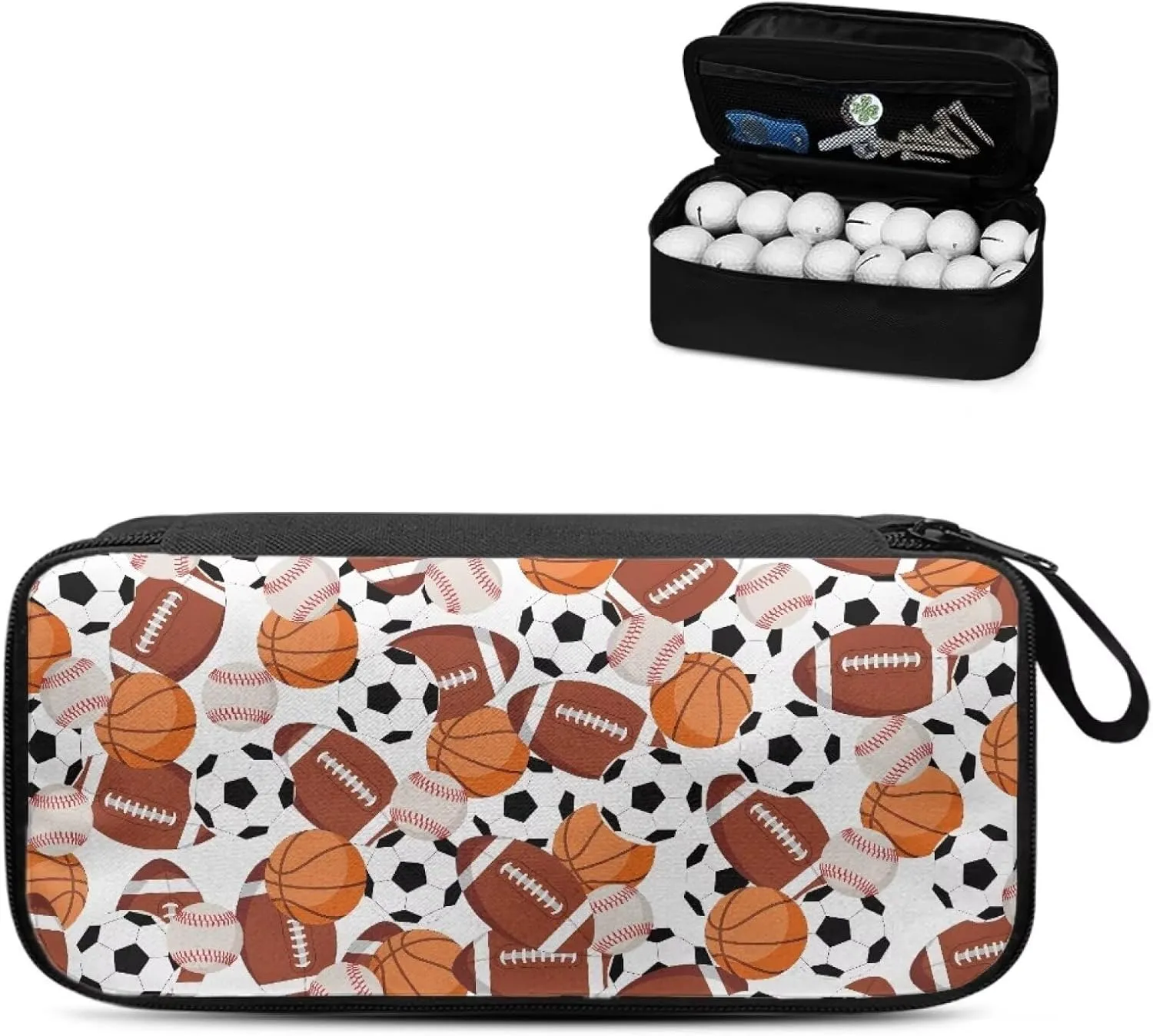 Golf Ball Bag Pouch, Golf Essentials Accessory Bag, Golf Valuables Pouch Golf Gifts for Men Golf Accessories Case Bag