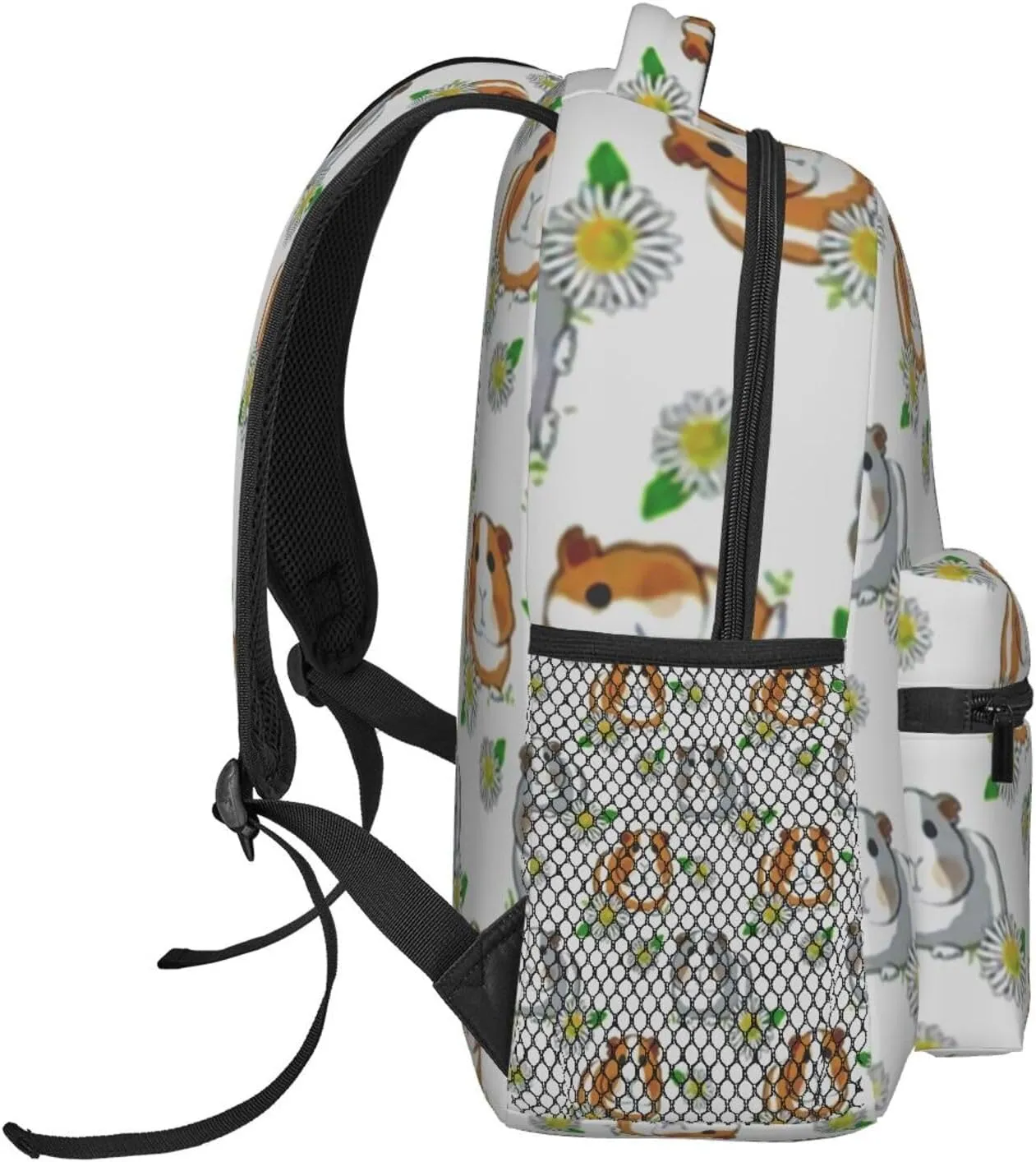 Guinea Pigs Daisies Backpack Laptop Backpack Sports Travel Shoulder bag Light casual backpack