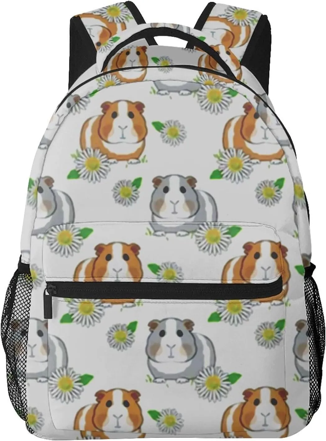Guinea Pigs Daisies Backpack Laptop Backpack Sports Travel Shoulder bag Light casual backpack