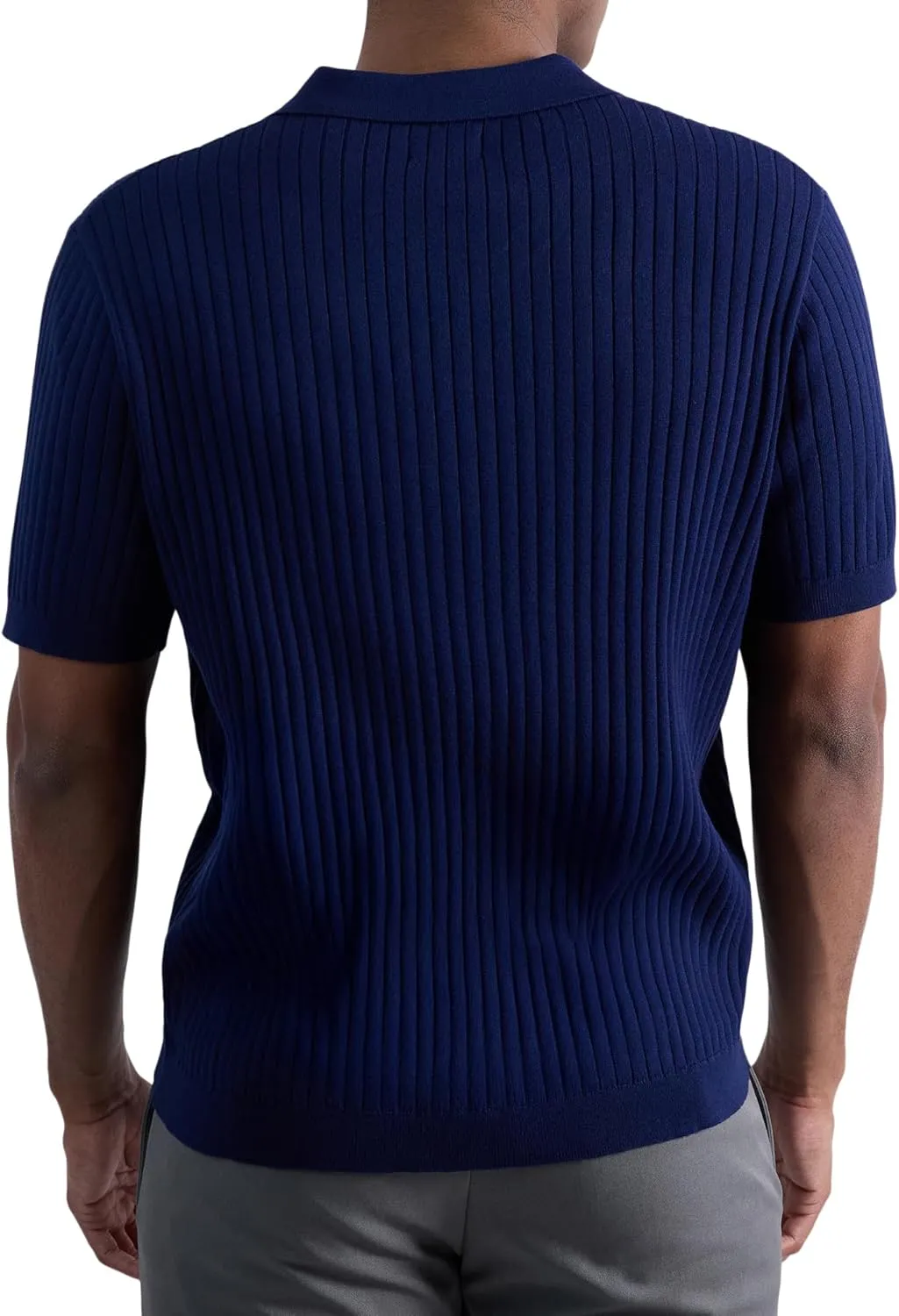 Haggar Men's Premium Ribbed Knit Short Sleeve Sweater Polo Shirt  Regular and Big & Tall Sizes