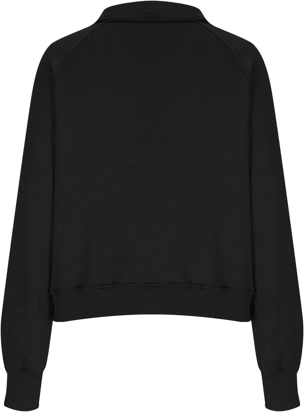 Half Zip Sweatshirt Women Cropped Oversized Fleece Pullover Zipped Thumb Hole Cute Sweatshirts with Pockets