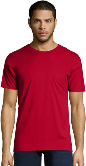 Hanes Men's Nano Premium Cotton Pocket T-Shirt (Pack of 2)