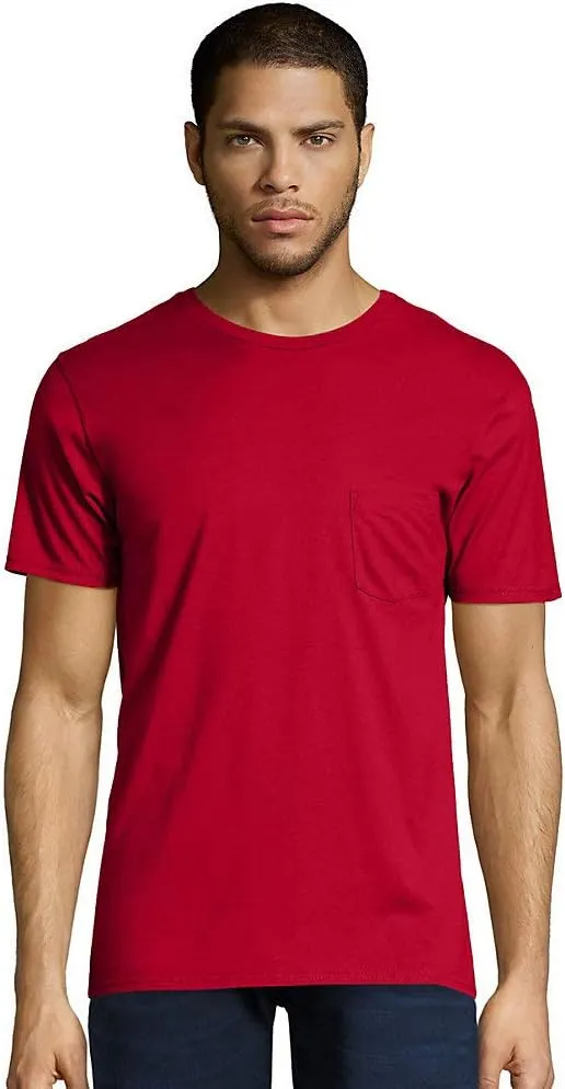 Hanes Men's Nano Premium Cotton Pocket T-Shirt (Pack of 2)
