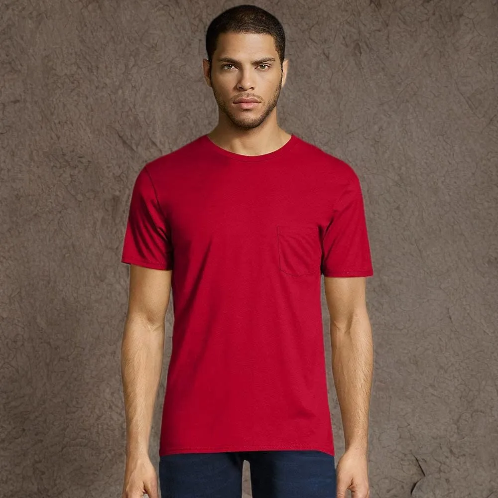 Hanes Men's Nano Premium Cotton Pocket T-Shirt (Pack of 2)