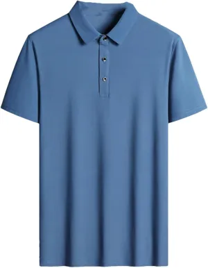 Hgvcfcv Mens Golf Shirt Moisture Wicking Quick-Dry Solid Short Sleeve Polo Shirts for Mensummer Mens Short-Sleeved T-Shirt