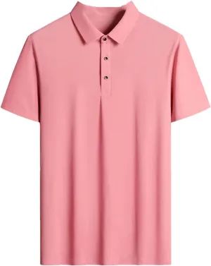 Hgvcfcv Mens Golf Shirt Moisture Wicking Quick-Dry Solid Short Sleeve Polo Shirts for Mensummer Mens Short-Sleeved T-Shirt