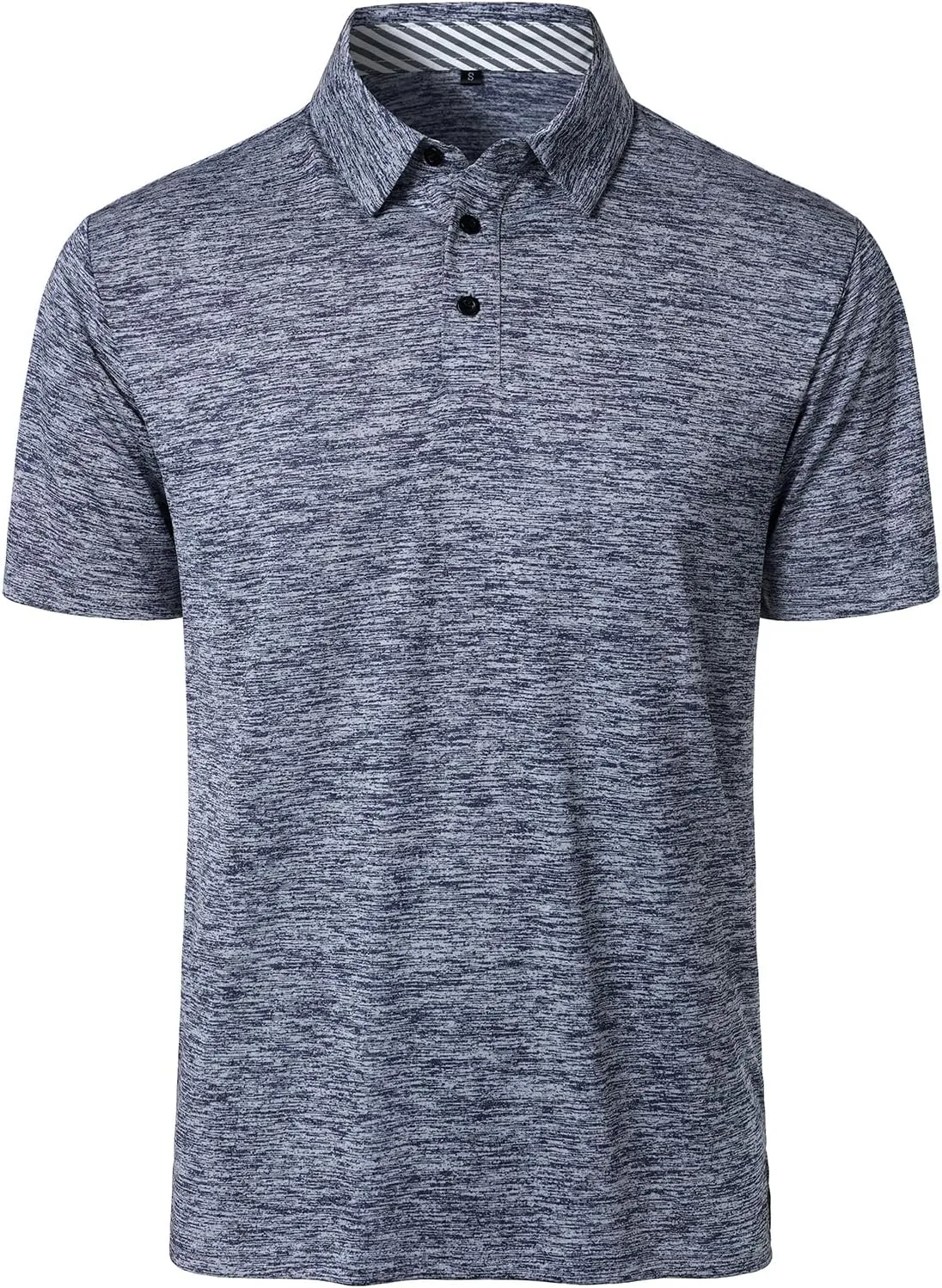 HOOD CREW Mens Golf Shirts Moisture Wicking Quick Dry Performance Sports T-Shirt Short Sleeve Casual Polo Shirt for Men