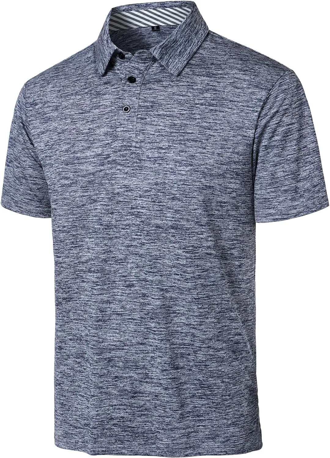 HOOD CREW Mens Golf Shirts Moisture Wicking Quick Dry Performance Sports T-Shirt Short Sleeve Casual Polo Shirt for Men