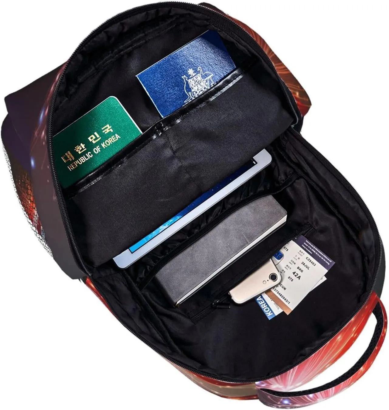 Independence Day Firework Flag Backpack Laptop Backpack Sports Travel Shoulder bag Light casual backpack