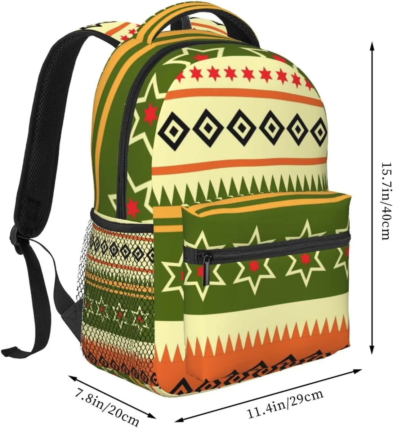 IndianAfricaStripe Backpack Laptop Backpack Sports Travel Shoulder bag Light casual backpack