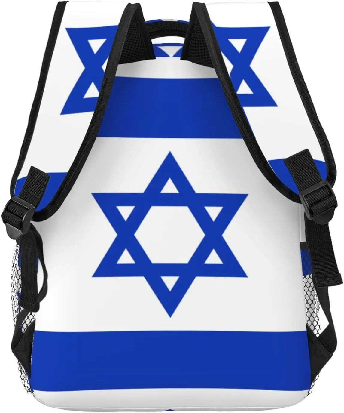 Israel Flag With Gold Fringe Backpack Laptop Backpack Sports Travel Shoulder bag Light casual backpack