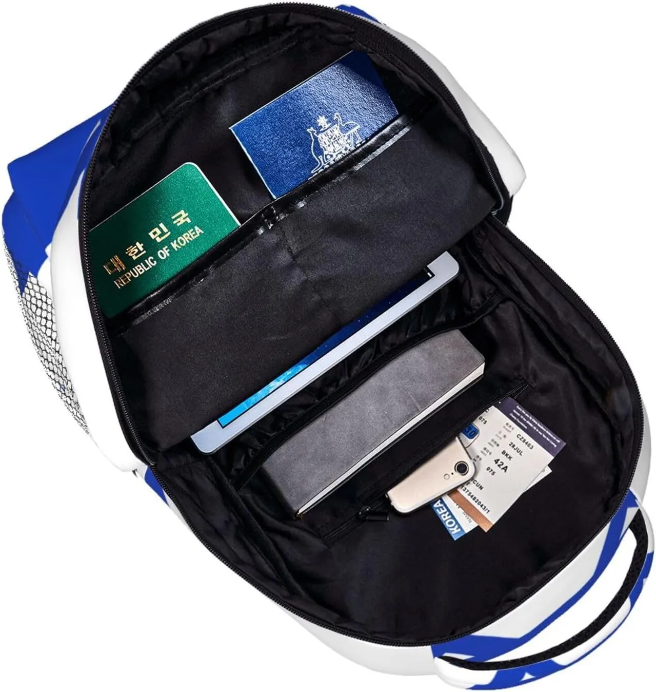 Israel Flag With Gold Fringe Backpack Laptop Backpack Sports Travel Shoulder bag Light casual backpack