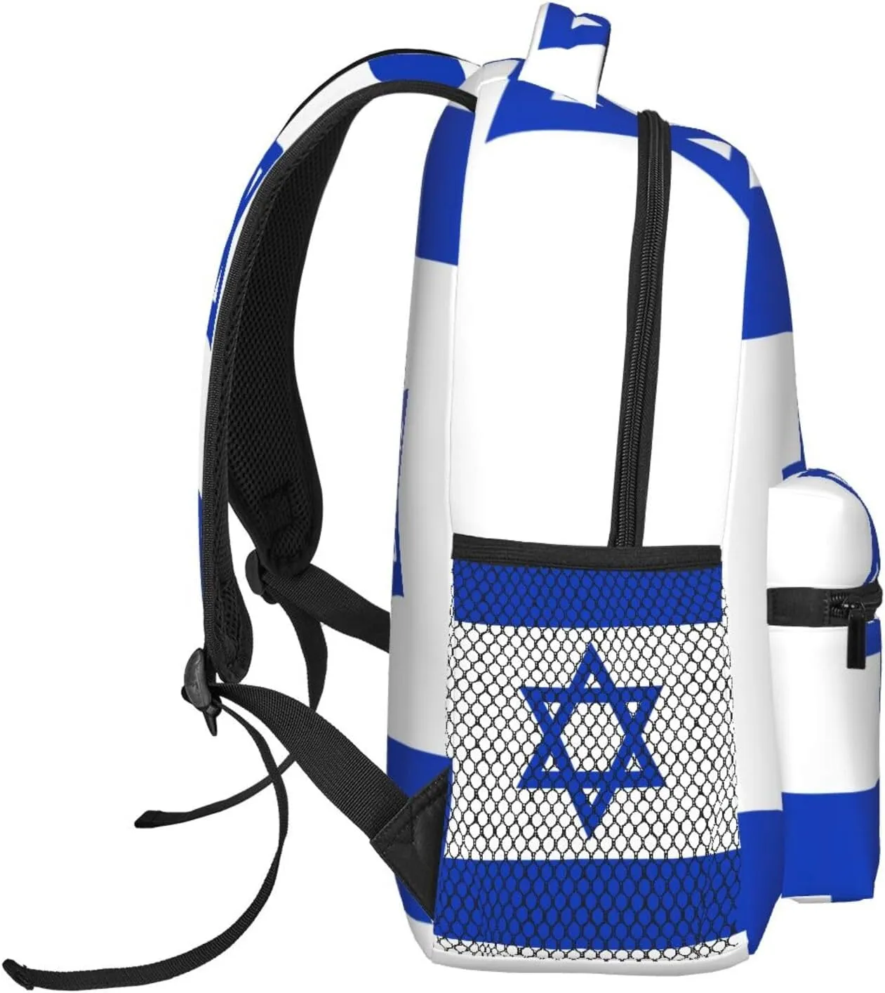 Israel Flag With Gold Fringe Backpack Laptop Backpack Sports Travel Shoulder bag Light casual backpack