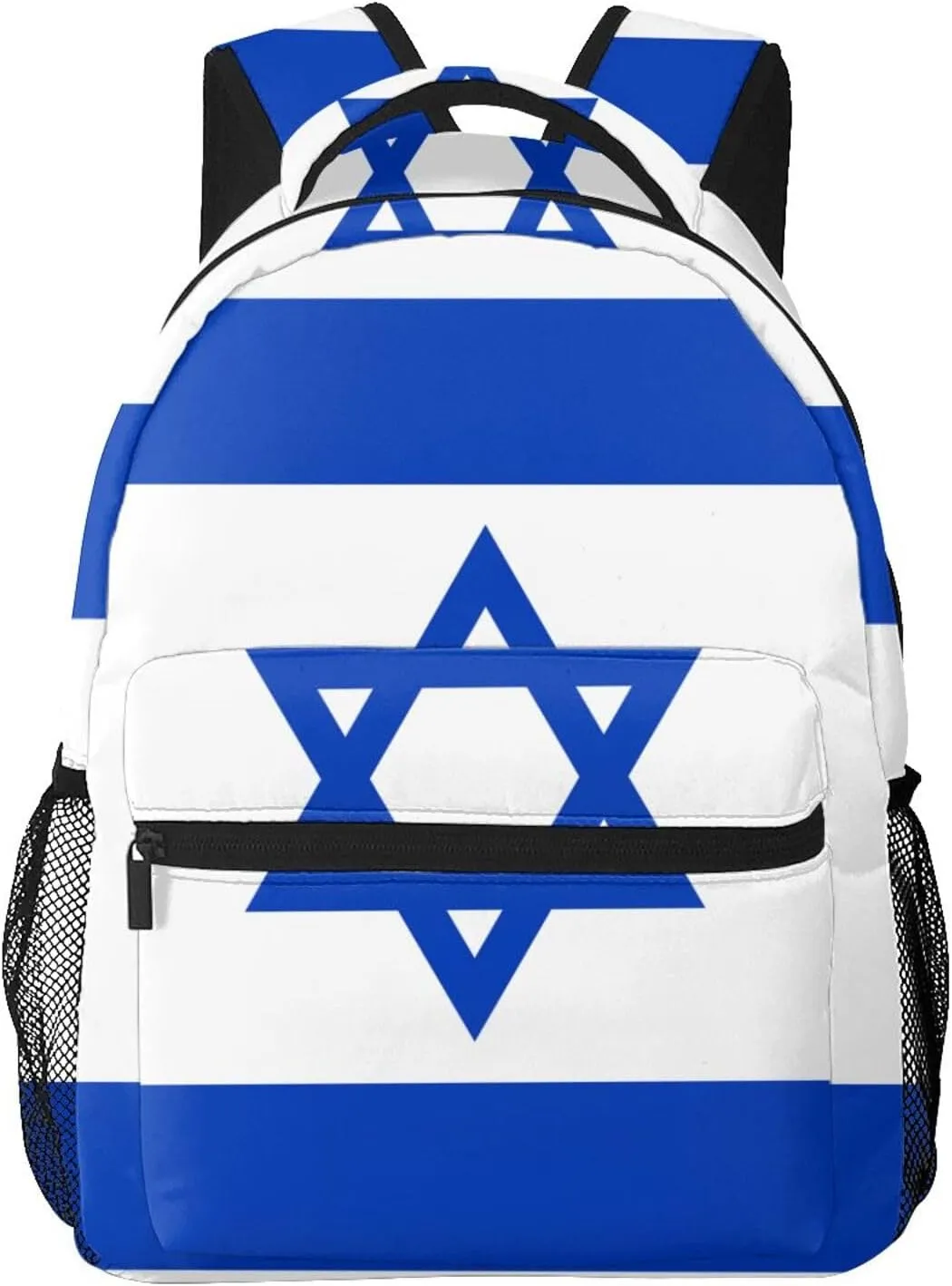 Israel Flag With Gold Fringe Backpack Laptop Backpack Sports Travel Shoulder bag Light casual backpack